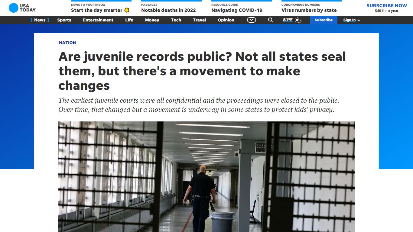 Are juvenile records public? Not all states seal them, but there's a ...